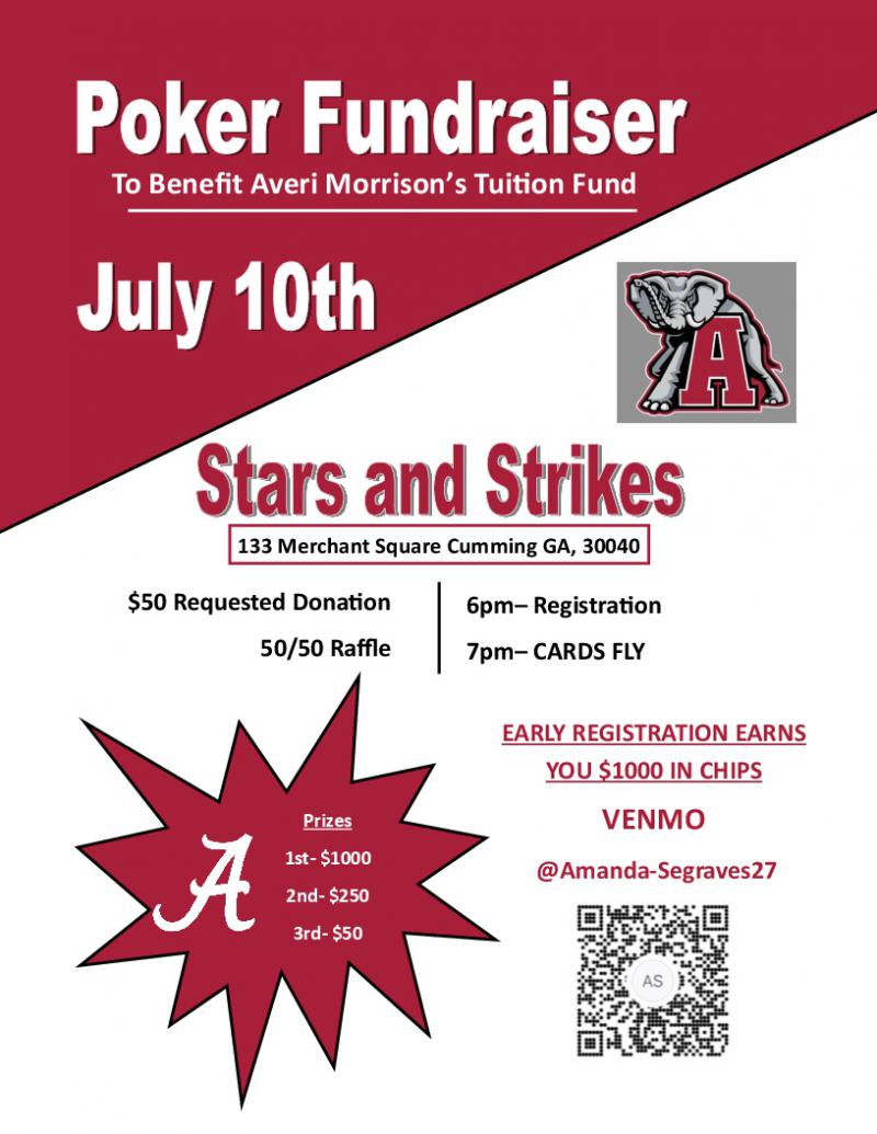 Fundraiser Benefiting Averi Morrison's Tuition Fund - Stars and Strikes at 5thstreetpoker.com